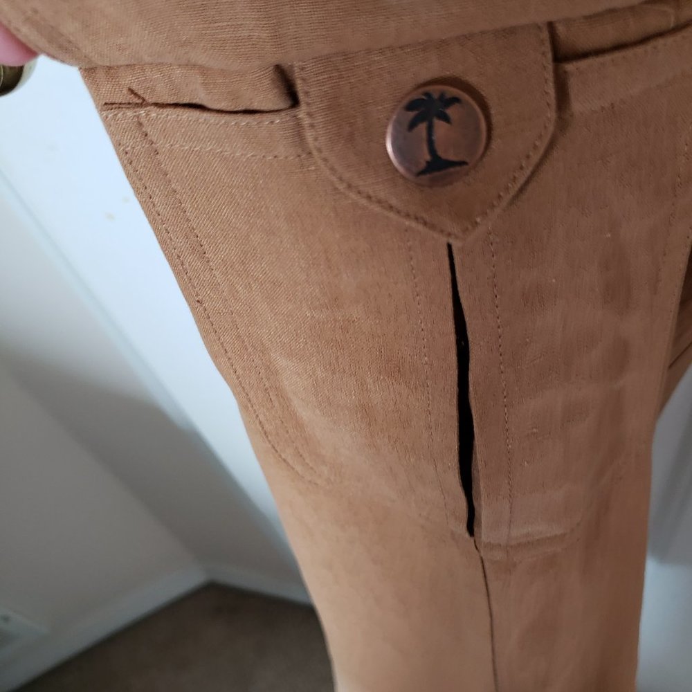 Tommy Bahama Tan Cropped Pants Sz 10 EUC - Picture 6 of 11